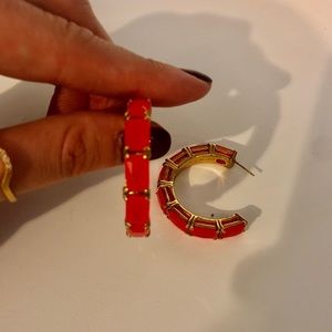 Kate Spade Pink Hoop Earrings
